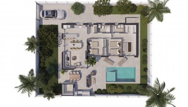 Nybyggnation - Fristående Villa - Polop - Alberca