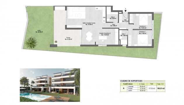 Nueva construcción  - Apartamento - Alhama De Murcia - Condado De Alhama Resort