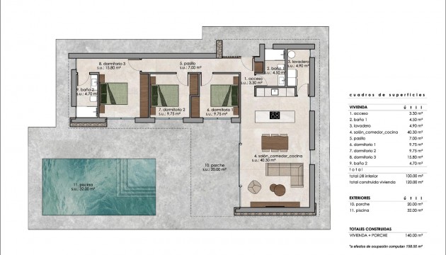 Nybyggnation - Fristående Villa - Pinoso